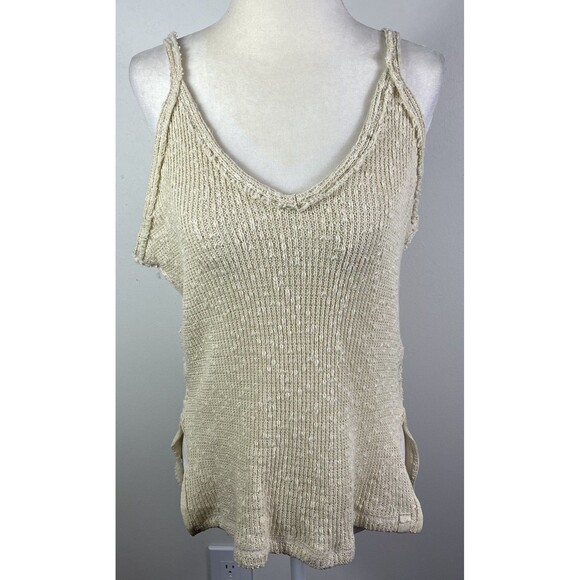 Free People We The Free Dont Go Crochet Tank XS Beach Boho Oversized Vacay - Picture 1 of 15